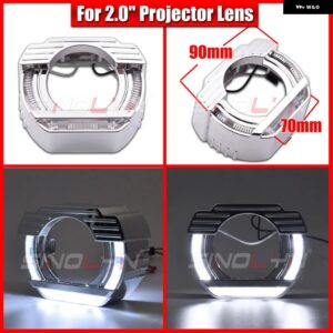 SINOLYN LED エンジェルアイズ ヘッドライト レンズ シュラウド ベゼル 1.8/2.0 H1 バイ キセノン プロジェクターレンズ ダスト ベゼル RETROACCESSORIES - B shrouds