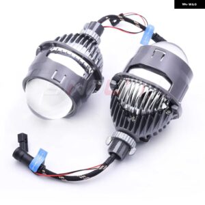 SINOLYN 2.5インチ バイLEDライト 車用 ヘッドライト レンズ H7 H4 9005 9006 エンジェルアイ ウィンカー LEDプロジェクター カーアクセサリー - Without Shrouds