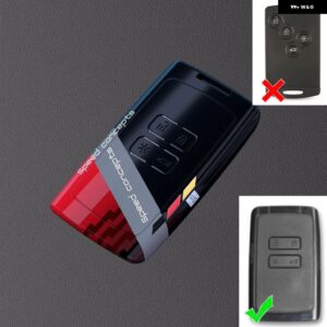 ABSリモートカバー キーケースカーシェルルノーメガーヌキャプチャーゾエエスパス5クリオアルカンアルカナカジャーダチアローガン ホルダー - Black Red