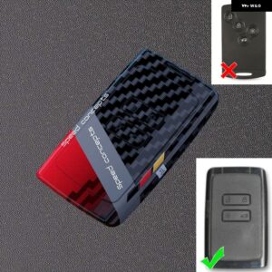 ABSリモートカバー キーケースカーシェルルノーメガーヌキャプチャーゾエエスパス5クリオアルカンアルカナカジャーダチアローガン ホルダー - carbon red