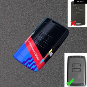 ABSリモートカバー キーケースカーシェルルノーメガーヌキャプチャーゾエエスパス5クリオアルカンアルカナカジャーダチアローガン ホルダー - Black blue