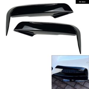 1ペア 車用フロント バンパー ファング トリム エアベント リッドカバー BMW 3シリーズ F30 F31 2012 - 18 Mスポーツ専用 - Glossy Black