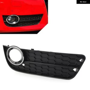 ブラック 車用 フロント バンパー フォグランプ グリル カバー クロームリング付き アウディ A5 2008 - 11 左/右 1個 - 1Pcs Right