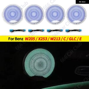 64色LED車ドア発光 スピーカー カバー メルセデス ベンツ W205 X253 W213 W238クーペサウンドメタル 装飾 アンビエントライト - W205 3 colors