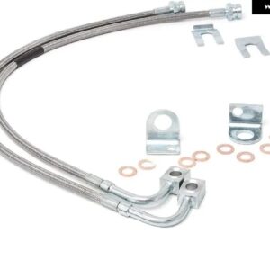 延長 ブレーキライン ジープ ラングラー JK 2007-2018 | 4～6インチリフト 89707 89708 ステンレス フロント リア - Front