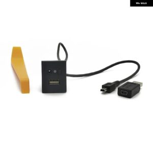 車用USB入力 アダプター ミニ ケーブル USBジャック インターフェース スイッチアクセサリー フォード フォーカス 2 MK2 2009 2010 2011 C-MAX クーガ MK1 - black