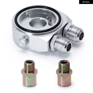 LIZHI RACING - 汎用 アルミ AN10 サンドイッチオイル アダプター フィルター クーラープレートキット 3/4-16 UNF M20 X 1.5 フィッティング付き LZ6721 - 6721S