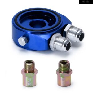 LIZHI RACING - 汎用 アルミ AN10 サンドイッチオイル アダプター フィルター クーラープレートキット 3/4-16 UNF M20 X 1.5 フィッティング付き LZ6721 - 6721B