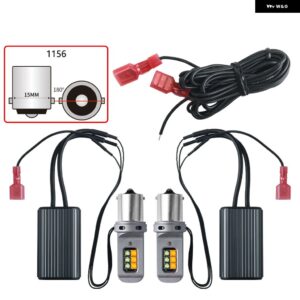 1156 P21W BA15S PY21W BAU15S LEDカーDRLウィンカーライト バルブ ホワイト YELLCANBUS PY21W 7440 W21W T20 ウィンカーライト - 1156 P21W BA15S