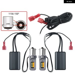 1156 P21W BA15S PY21W BAU15S LEDカーDRLウィンカーライト バルブ ホワイト YELLCANBUS PY21W 7440 W21W T20 ウィンカーライト - 1156 PY21W BAU15S