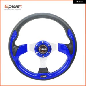 カースポーツ ステアリングホイール レーシングタイプ 汎用 13インチ 320MM アルミ PU 4色 D スタイリング MOMO - BLUE4