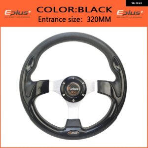 カースポーツ ステアリングホイール レーシングタイプ 汎用 13インチ 320MM アルミ PU 4色 D スタイリング MOMO - black