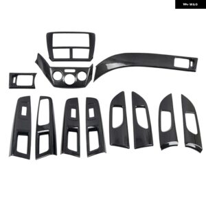 スバル WRX STI 2007-2013 カーボン スタイル インテリア ダッシュボード コンソール ハンドル ボウル ウィンドウ リフト スイッチ ボタン パネル カバー - All for LHD