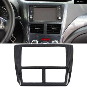 スバル WRX STI 2007-2013 カーボン スタイル インテリア ダッシュボード コンソール ハンドル ボウル ウィンドウ リフト スイッチ ボタン パネル カバー - A