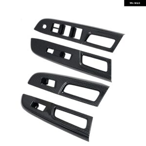 スバル WRX STI 2014-2021 カーボン スタイル パワーウィンドウリフトスイッチ ボタン パネル デコレーションカバー トリム カー スタイリング - LHD