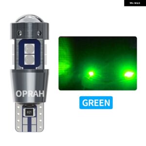 10個 T10 W5W LED CANバス 10SMD 3030 超高輝度 車クリアランスウェッジサイド バルブ 読書ドームシングルランプ 6000K ホワイト 12V - Green