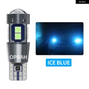 10個 T10 W5W LED CANバス 10SMD 3030 超高輝度 車クリアランスウェッジサイド バルブ 読書ドームシングルランプ 6000K ホワイト 12V - Ice Blue