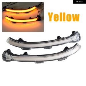 ダイナミックブライトLEDウィンカークリスタルVW ゴルフ MK7 GTI 7 7.5 R RLINE GTDミラー ライトクリア2013 2018 2019 2020アロー - Crystal-Yellow