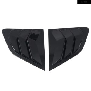 カーアクセサリー 日産 キャシュカイ J11 2015-2020 ABS プラスチック リアウィンドウルーバー シャッター ブラインド カバ??ー トリム 2個 - Glossy Black