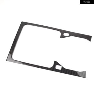 ABS 車用中央 コントロール 収納 ボックス カップ トリム 装飾 カバー ステッカー フレーム ランドローバー ディフェンダー 20-22 内装アクセサリー - Carbon Fiber Texture