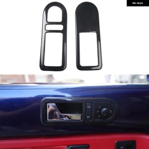 VW フォルクスワーゲン ビートル 2003-2010 カーボン スタイル サイドドア インテリア ボタン ハンドル ボウル アームレスト ハンドレール カバー トリム カ - a