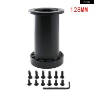 汎用 ステアリングホイール ハブ スペーサー 128MM ステアリングホイール ハブボスキット アダプター スペーサー 5色 - black