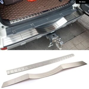 三菱 パジェロ V80 V93 V95 V98 2007-2021 ステンレス リア トランク インナー アウター バンパー プレート プロテクター ガード カバー - ALL