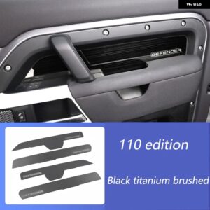 ドア内装 装飾 ランドローバー ディフェンダー アクセサリー カスタム ステッカー 90 110 ディフェンダー 内装ドア トリム パネル - 110 black