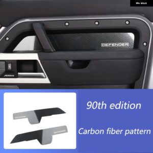 ドア内装 装飾 ランドローバー ディフェンダー アクセサリー カスタム ステッカー 90 110 ディフェンダー 内装ドア トリム パネル - 90 carbon fiber