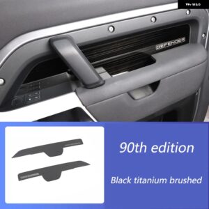 ドア内装 装飾 ランドローバー ディフェンダー アクセサリー カスタム ステッカー 90 110 ディフェンダー 内装ドア トリム パネル - 90 black