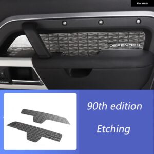 ドア内装 装飾 ランドローバー ディフェンダー アクセサリー カスタム ステッカー 90 110 ディフェンダー 内装ドア トリム パネル - 90 etching