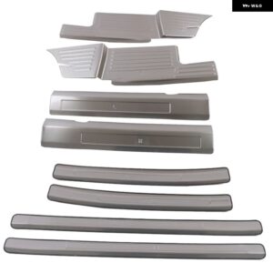 フォード エクスプローラー 2020 - 24 ステンレス ドアシル スカッフプレート ペダルエントリーガード プロテクター ステッカー トリム カー スタイリング - Silver