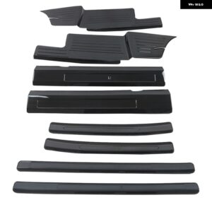 フォード エクスプローラー 2020 - 24 ステンレス ドアシル スカッフプレート ペダルエントリーガード プロテクター ステッカー トリム カー スタイリング - black