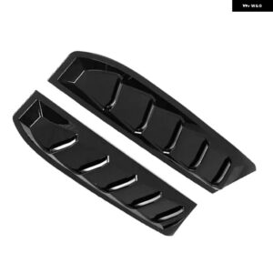 ホンダ シビック セダン 2016-2021 スポーティ リア バッククォーターウィンドウ ベントスクープルーバー パネル カバー トリム カー スタイリング - Glossy Black