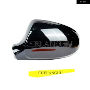 ブラックリアミラー カバー VW ゴルフ R32 GTI 2006 - 09 ドアウィングミラー ハウジング ケース - Left Side