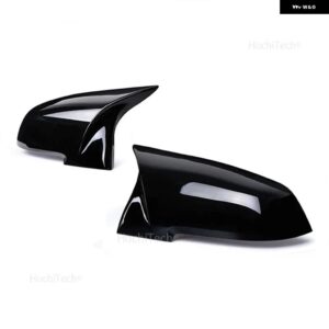 カーボン 車用リアビューミラー カバー キャップ BMW F20 F22 F30 F31 F32 F33 F36 F34 F35 I3 I3S X1 サイドミラー カバー トリム - 2pcs Black AN