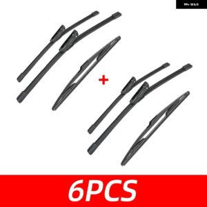 3PCS カー ワイパー ルノー メガーヌ 3 ハッチバック クーペ 2008-2016 フロントリア ワイパー ブレード ブラシ 自動車アクセサリー 2008 - 6 PCS