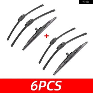 3PCS カー ワイパー フォード フュージョン ハッチバック 2002-2012 フロントリア ワイパー ブレード ブラシ 自動車アクセサリー 2002 2003 2004 - 6 PCS