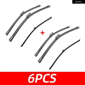 3PCS カー ワイパー アウディ Q3 MK1 2011-2017 フロントリア ワイパー ブレード ブラシ 自動車アクセサリー 2011 - 16 - 6 PCS