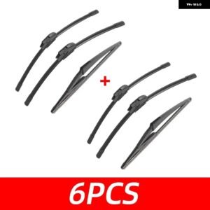 3PCS 車用 ワイパー 日産 X-TRAIL T32 ROGUE 2 2014-2020 フロントリア ワイパー ブレード ブラシ 自動車アクセサリー 2014 2015 2016 - 6 PCS