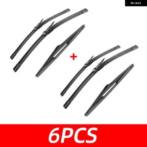 3PCS カー ワイパー サーブ 9-3 コンビ エステート 9-3X 2010-2012 フロント リア ワイパー ブレード ブラシ 自動車アクセサリー 2010 2011 2012 - 6 PCS
