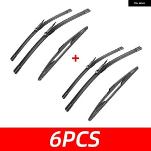 3PCS 車 ワイパー シトロエン C4 ハッチバック 5ドア 2004-2010 フロントリア ワイパー ブレード ブラシ 自動車アクセサリー 2004 - 6 PCS