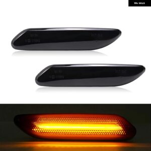 MINI COOPER R60 COUNTRYMAN R61 PACEMAN 2012-2017 クリアスモークレンズ LED サイドマーカーランプ フェンダー ダイナミックウィンカー ライト - Smoked Normal Amber