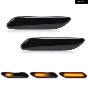 MINI COOPER R60 COUNTRYMAN R61 PACEMAN 2012-2017 クリアスモークレンズ LED サイドマーカーランプ フェンダー ダイナミックウィンカー ライト - Smoked Dynamic Amber