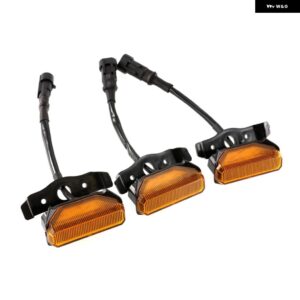 3個 車用フロント グリル ライト カスタム グリル シグナルランプ トヨタ タンドラ TRD PRO 2019-2021 - Amber