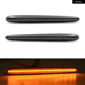 アルファロメオ ジュリエッタ 940 2010-2021 クリアスモークレンズ LED サイドマーカーランプ アンバー フロントサイドフェンダー ウィンカーライト - Smoked Normal Amber