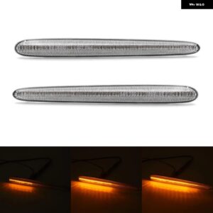 アルファロメオ ジュリエッタ 940 2010-2021 クリアスモークレンズ LED サイドマーカーランプ アンバー フロントサイドフェンダー ウィンカーライト - Clear Dynamic Amber