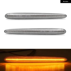 アルファロメオ ジュリエッタ 940 2010-2021 クリアスモークレンズ LED サイドマーカーランプ アンバー フロントサイドフェンダー ウィンカーライト - Clear Normal Amber