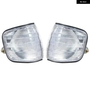 フロントコーナーランプ ハウジング フォグランプ ベンツ W126 260SE 280SE 300SE 380SE 420SE 300SEL 500SELマーカーコーナーランプカー - White-1Pair