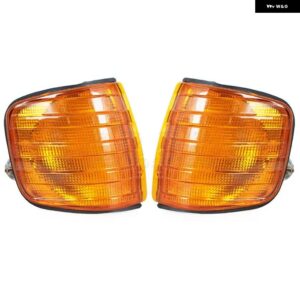フロントコーナーランプ ハウジング フォグランプ ベンツ W126 260SE 280SE 300SE 380SE 420SE 300SEL 500SELマーカーコーナーランプカー - Yellow-1Pair
